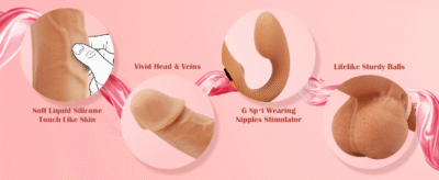 Strapless Double Ended Vibrating Dildo 9 Mode G Spot Clitoral Stimulator for Female Couples 10