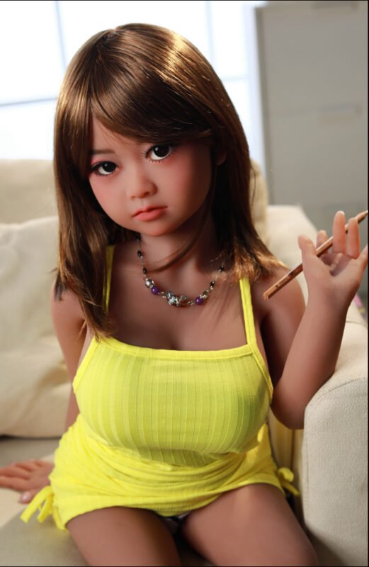 adorable 13kg cute anime sex doll young looking medium breasts black eyes model 5