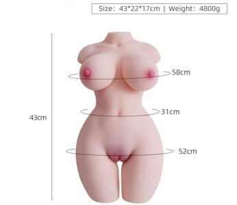 ebony realistic sex doll torso bbw 43cm irresistible inferno 6